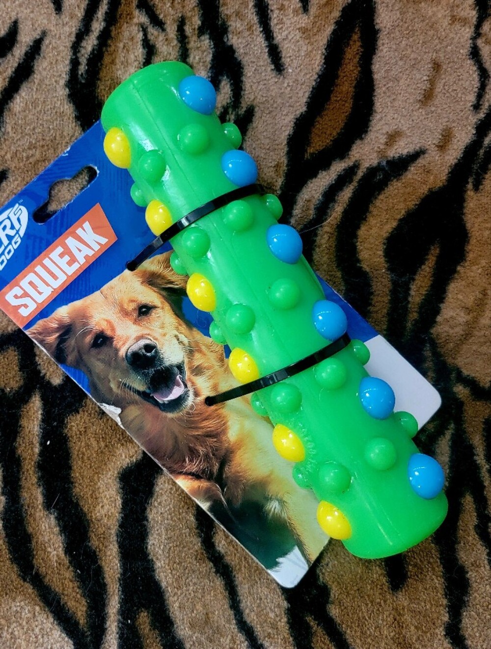 Nerf Dog Squeak Teething Fetch Stick Green Puppy Large